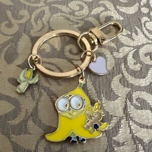Miniso Universal Studios Keychain Purse Charm Heart Banana
